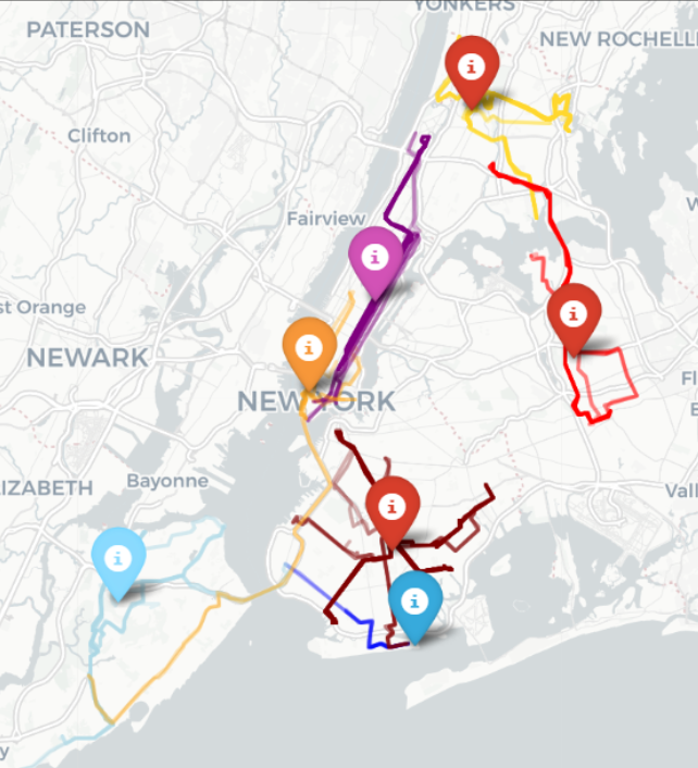 CUNY Campus Network Map - Route Analysis